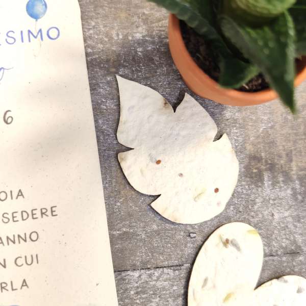 segnalibro carta piantabile battesimo